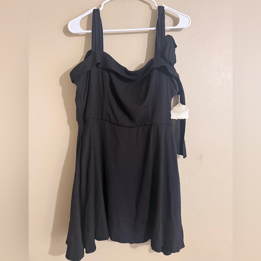 Altar'd State Elegant Black Midi Dress